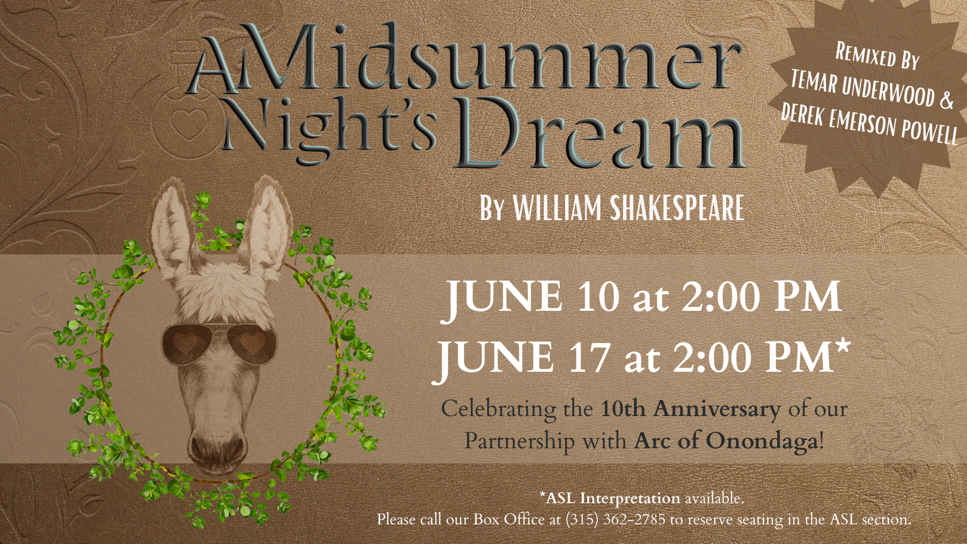 Show Details: A Midsummer Night's Dream in Partnership with Arc of Onondaga